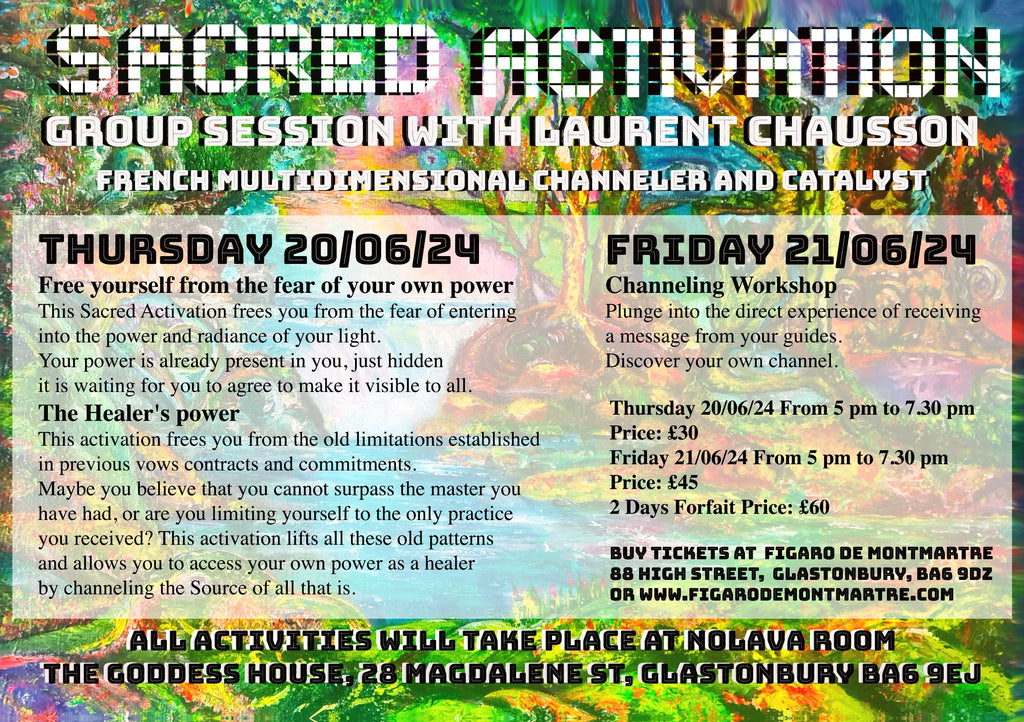 Ticket 2 days bundle- Laurent Chausson 20-21 June 2024-Sacred Activation+Channeling workshop