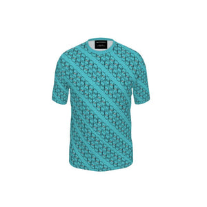 Turquoise 'étoffe' Slim Fit Mens T-Shirt