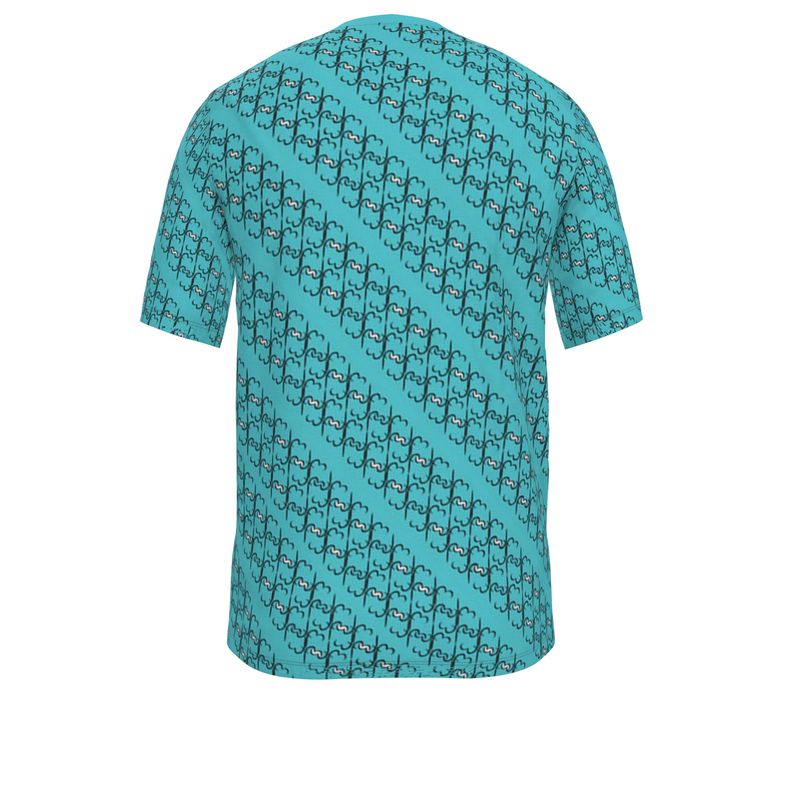 Turquoise 'étoffe' Slim Fit Mens T-Shirt