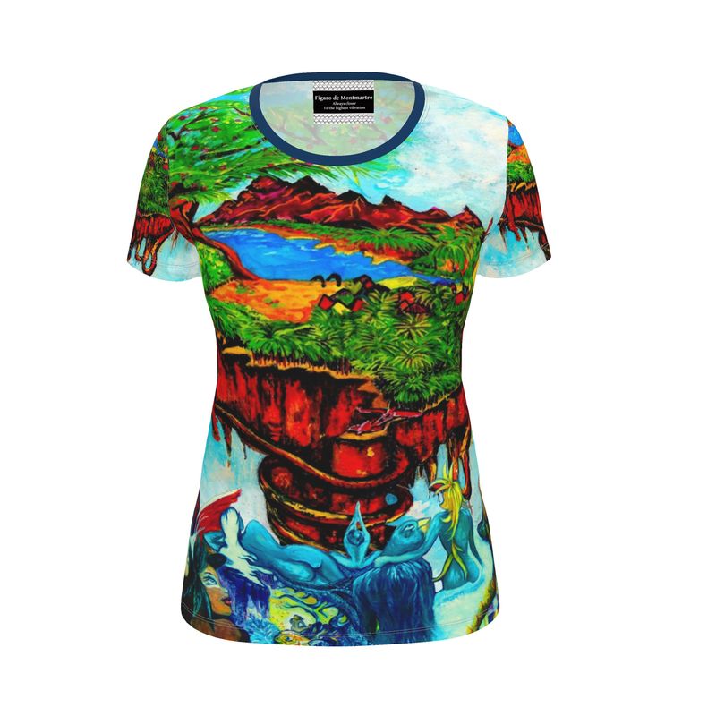Natural Ladies Cut And Sew T-shirt, made in UK